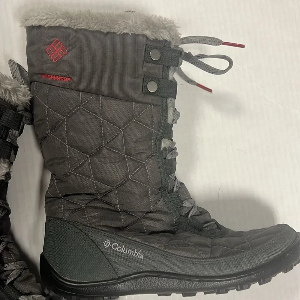 Columbia Minx Mid II Omni Heat Boot Size 6 Shale Gray Winter Boots Waterproof